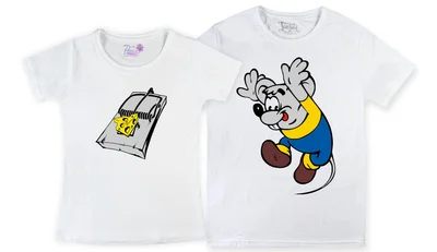 Прикольные футболки: парные - мышь и сыр